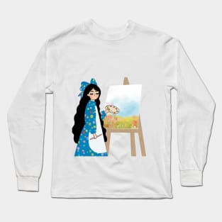 Painting girl Long Sleeve T-Shirt